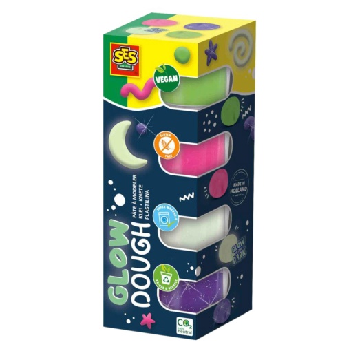 Plasticina Feel Good Glow (4x90g) SES CREATIVE Dough