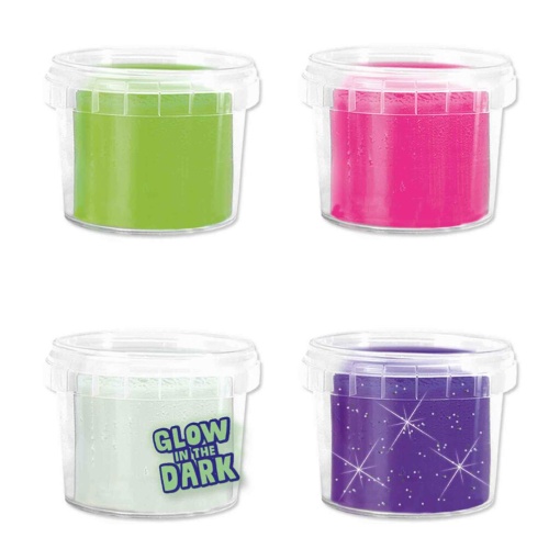 Plasticina Feel Good Glow (4x90g) SES CREATIVE Dough