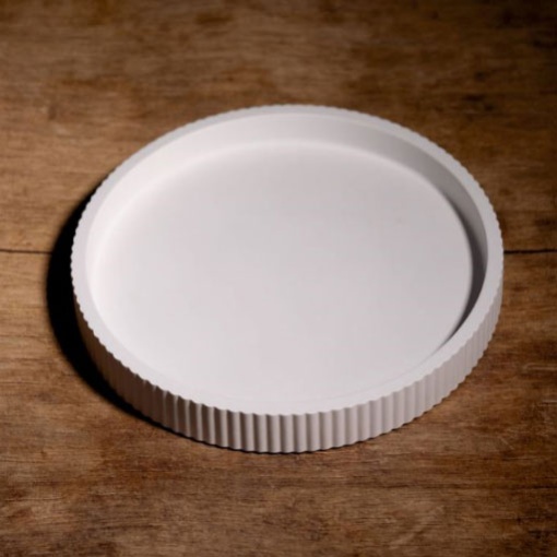 Molde de silicone para gesso prato 21x2,5cm Hobby Fun