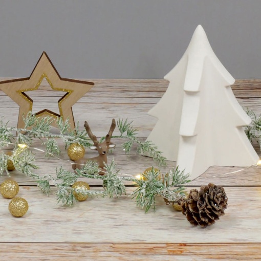 Molde de silicone para gesso árvore de Natal 9,6x9,6x11,6cm Hobby Fun