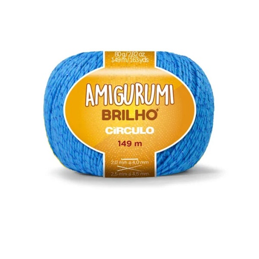 Fio de Crochet CÍRCULO Amigurumi Brilho 80g Acqua 2500