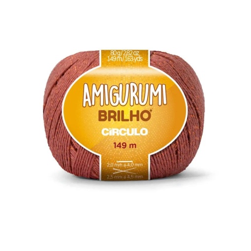 Fio de Crochet CÍRCULO Amigurumi Brilho 80g Rhum 4095