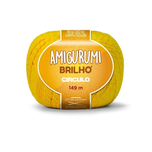 Fio de Crochet CÍRCULO Amigurumi Brilho 80g Canário 1289