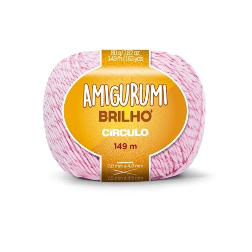 Fio de Crochet CÍRCULO Amigurumi Brilho 80g Quartzo 3077