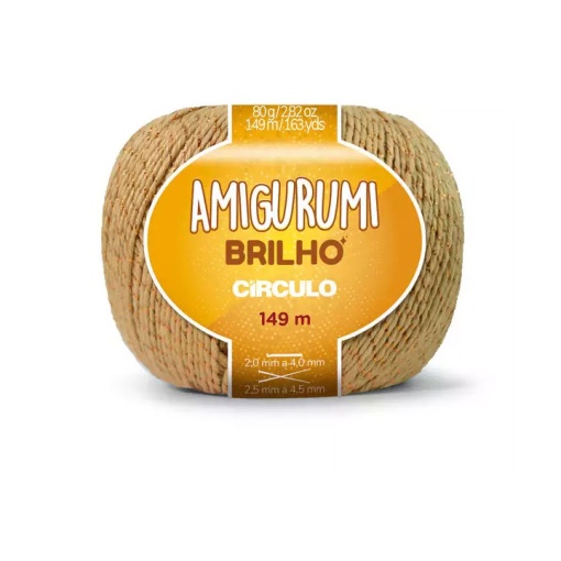 Fio de Crochet CÍRCULO Amigurumi Brilho 80g Caramelito 7076