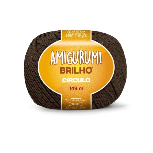 Fio de Crochet CÍRCULO Amigurumi Brilho 80g Brigadeiro 7569