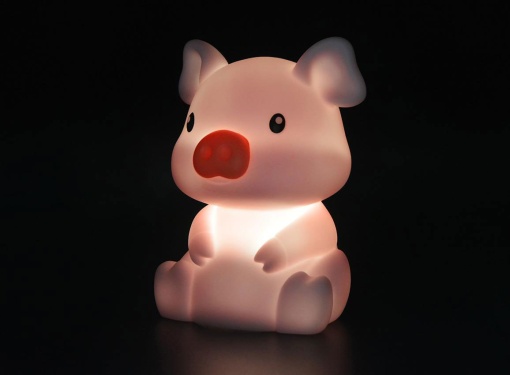 Luz de Presença Mini Porco Rosa