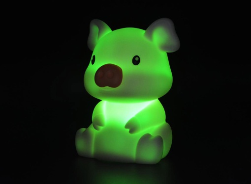 Luz de Presença Mini Porco Rosa