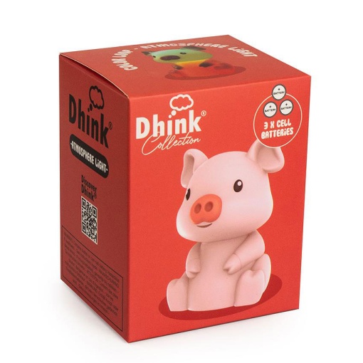 Luz de Presença Mini Porco Rosa