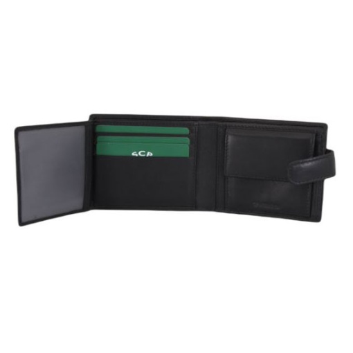 Carteira em pele com presilha Sporting preto Scp3280-01