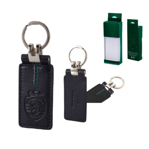 Porta-chaves em Pele SPORTING Preto