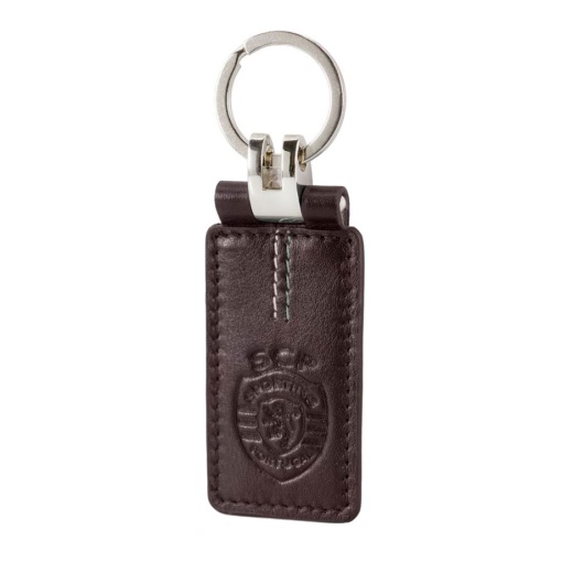 Porta-chaves em Pele SPORTING Castanho