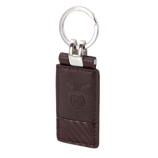 Porta-chaves em pele BENFICA castanho Slb1291-02