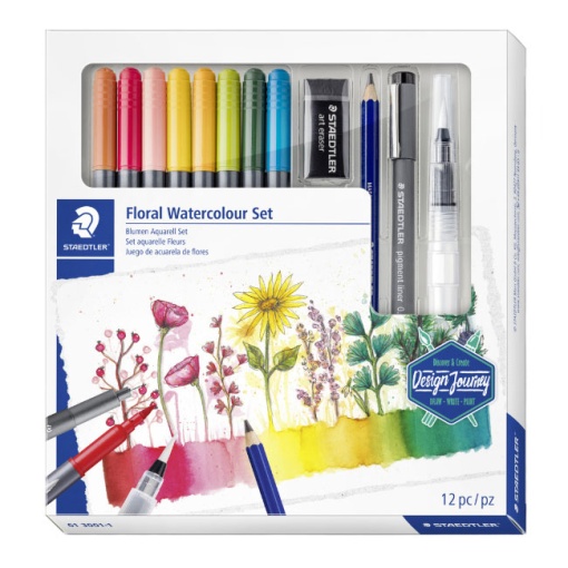 Conjunto de Aguarela Floral STAEDTLER Design Journey