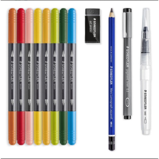 Conjunto de Aguarela Floral STAEDTLER Design Journey