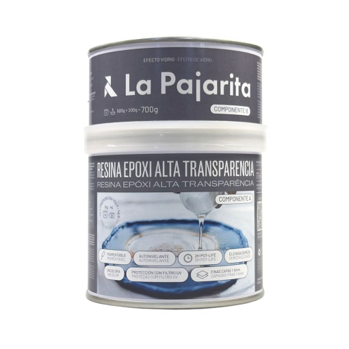 Resina Epoxi Alta Transparência La Pajarita 2 Componentes 500+200ml