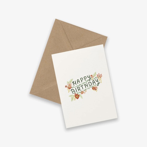 Postal KARTOTEK Floral Birthday "Happy Birthday"