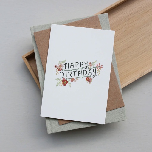 Postal KARTOTEK Floral Birthday "Happy Birthday"