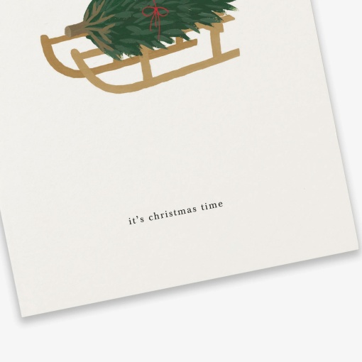 Postal KARTOTEK Winter Sled "It's Christmas Time"
