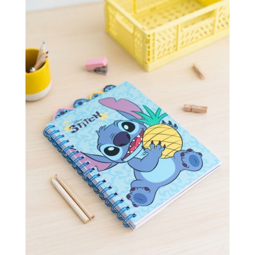 Caderno A5 Pautado Espiral DISNEY Stitch Tropical