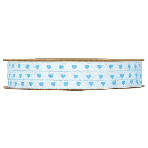 Fita de Organza MP Baby LOVE 6mmx25m Corações Azul 16