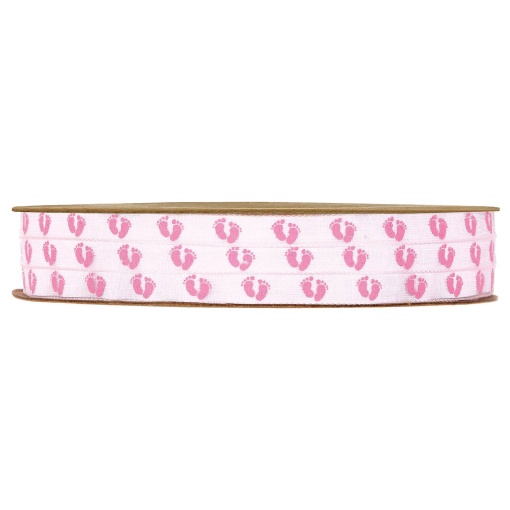 Fita de Organza MP Baby LOVE 6mmx25m Pezinhos Rosa 03