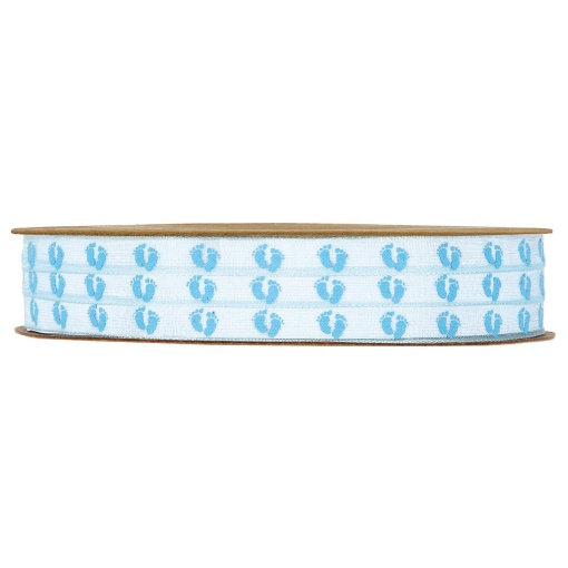 Fita de Organza MP Baby LOVE 6mmx25m Pezinhos Azul 16