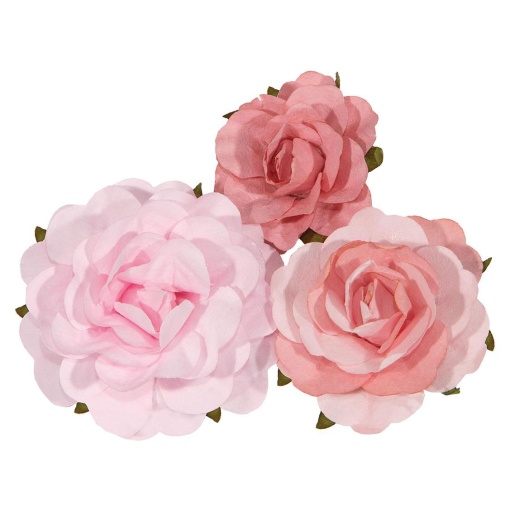 Flores de Papel 3 - 4,4cm rosa claro 12 unidades 103