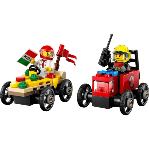 LEGO City Pack de Carros de Corrida Pizza vs. Carros dos Bombeiros 60458