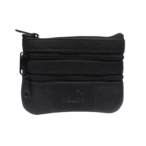 Porta-moedas em pele VELEN preto 10.494/p