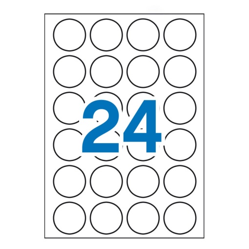 A4 40mm white labels, 25 sheets, APLI - 600 units
