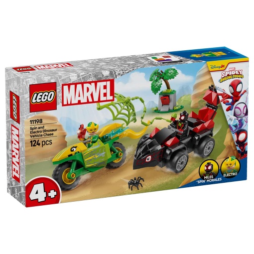 LEGO MARVEL Spin e Electro - Perseguição em Veículos Dinossauros 11198