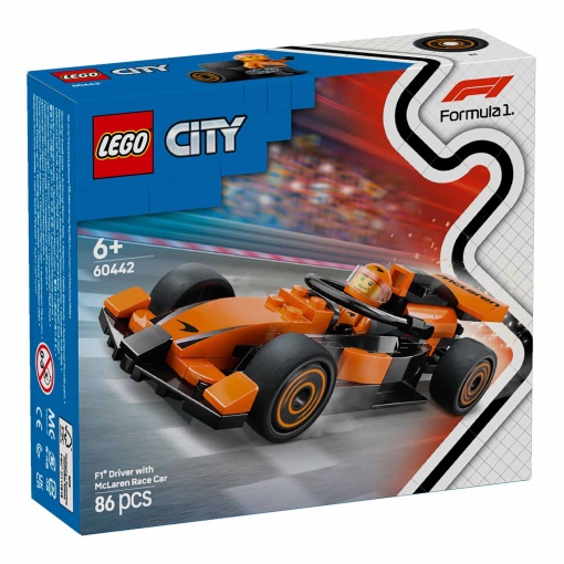 LEGO City Piloto de F1 com Carro de Corrida McLaren 60442
