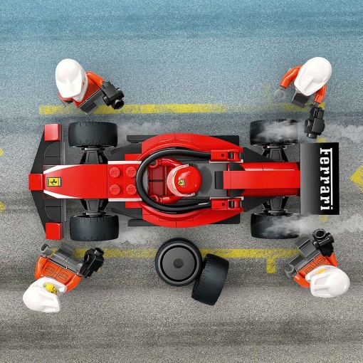 LEGO City Boxe de F1 e Equipa da Boxe com Carro da Ferrari 60443
