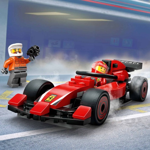 LEGO City Boxe de F1 e Equipa da Boxe com Carro da Ferrari 60443
