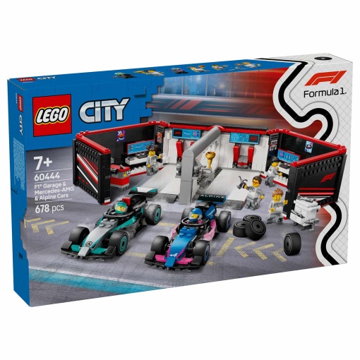 LEGO City Garagem de F1 e Carros da Mercedes-AMG e Alpine 60444