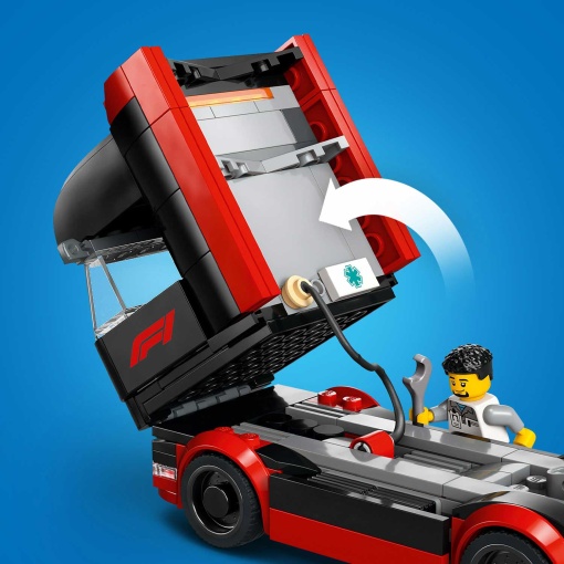 LEGO City Camião de F1 com Carros de F1 Rb20 e Amr24 60445