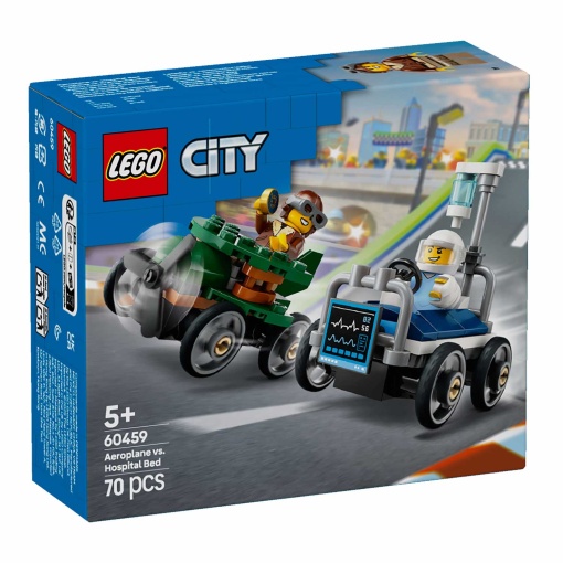 LEGO City Pack de Carros de Corrida Aeronave vs. Cama de Hospital 60459