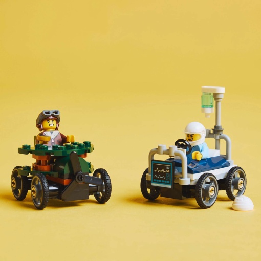 LEGO City Pack de Carros de Corrida Aeronave vs. Cama de Hospital 60459