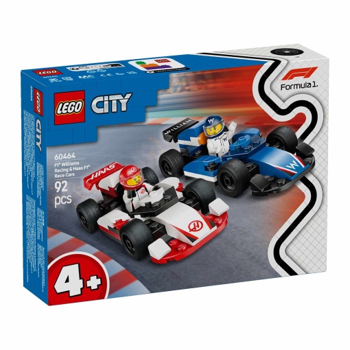LEGO City Carros de Corrida F1 da Williams Racing e Haas F1 60464