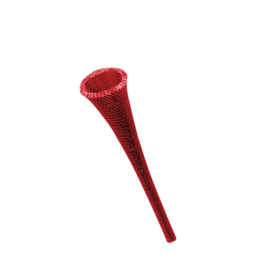 Manga de papel favo de mel para embrulhar garrafas MP 45cm vermelho 08