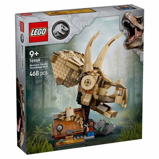 LEGO Jurassic World Fósseis de Dinossauros: Crânio de Tricerátops 76969