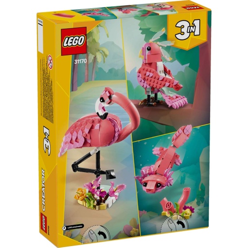 LEGO Creator 3-in-1 Animais Selvagens: Flamingo Cor-de-Rosa 31170