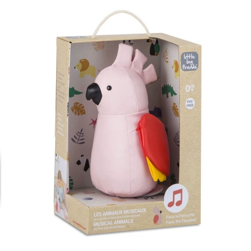Peluche Musical LITTLE Big Friends Paris - O Periquito 20cm