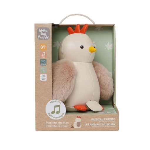 Peluche musical LITTLE Big Friends Paulina a galinha 20cm 302474-nw