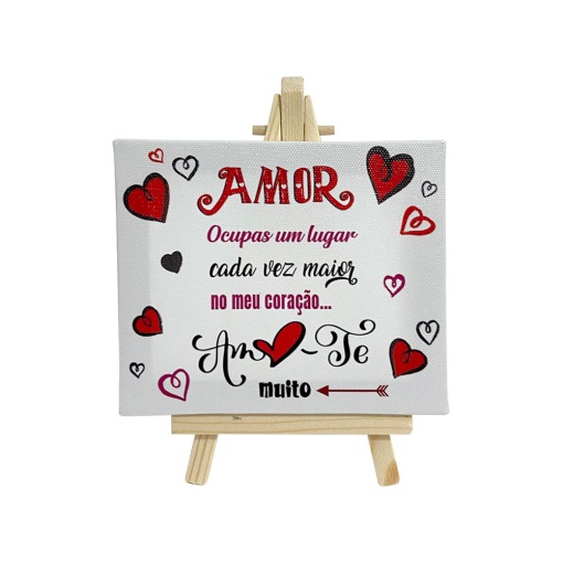 Cavalete com mensagem de amor 10x12cm Nam12100