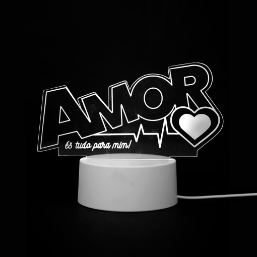 Candeeiro LED "Amor é Tudo para Mim"