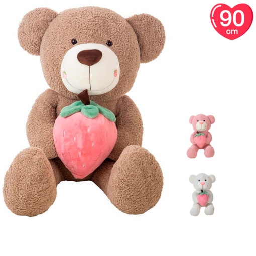 Peluche Urso com Morango Sortido 90cm