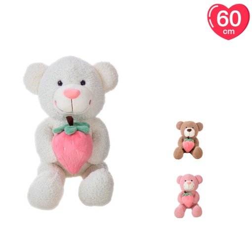 Peluche Urso com Morango Sortido 60cm