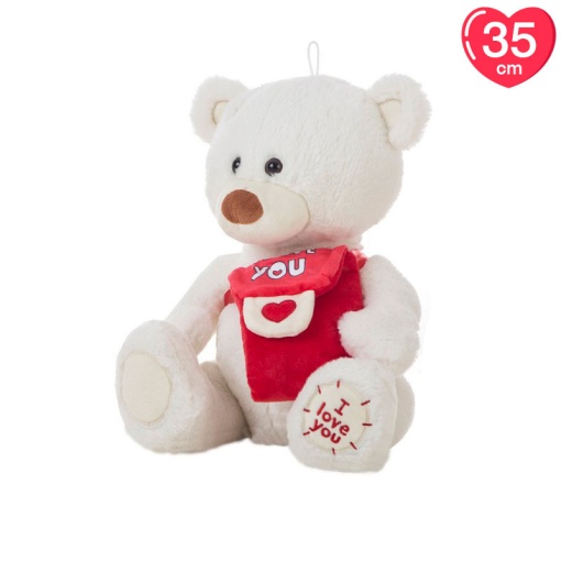 Peluche Urso Mensageiro "I Love You" 35cm